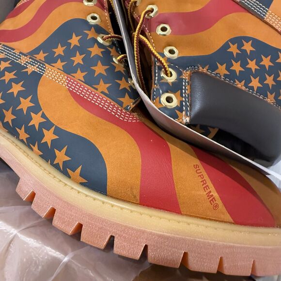 Timberland 6" Boot Supreme Stars & Stripes Wheat Men’s Sz 13 - Picture 12 of 12